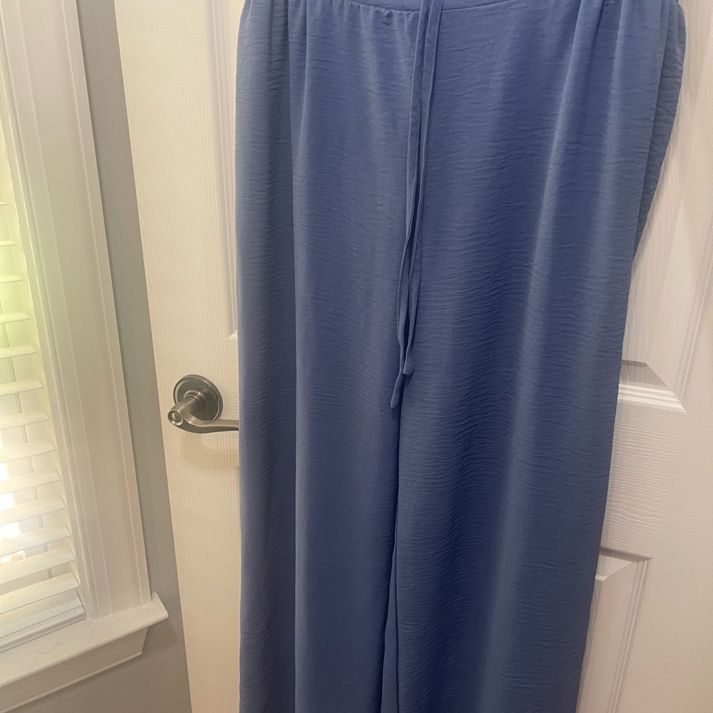 SHEIN Blue Sleeveless Flutter Sleeve Pantsuit - Picture 14 of 14